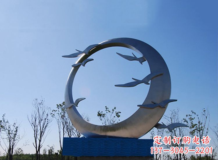 威海大雁不锈钢景观雕塑