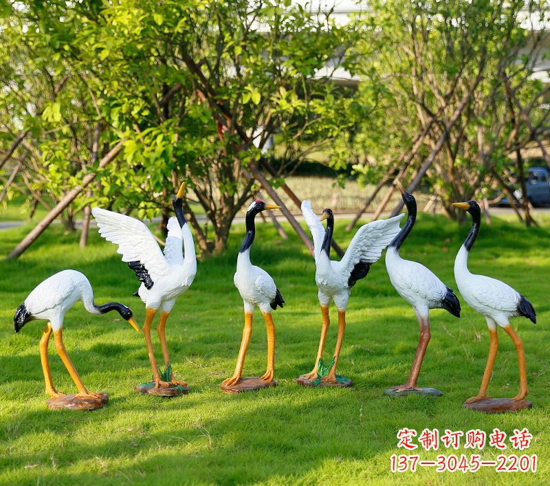 威海丹顶鹤抽象雕塑