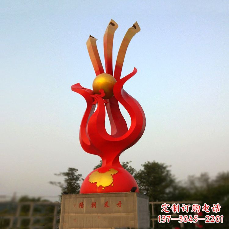 威海精美不锈钢凤凰雕塑