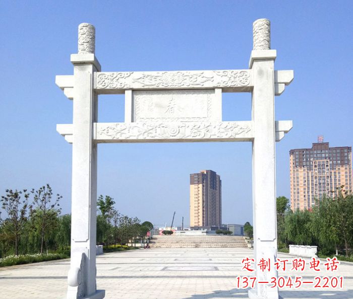 威海单门景区石牌楼