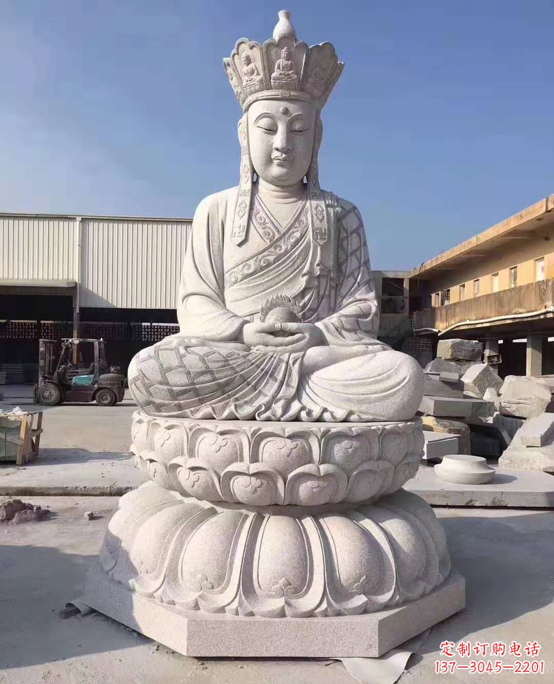 威海精美雕塑——地藏王石雕佛像摆件