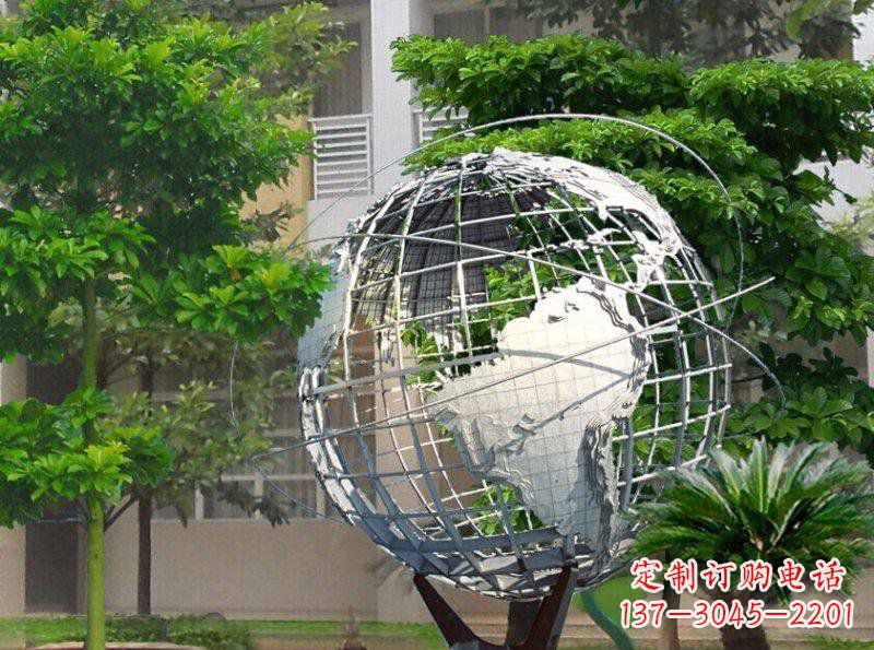 威海精美装饰的不锈钢地球雕塑