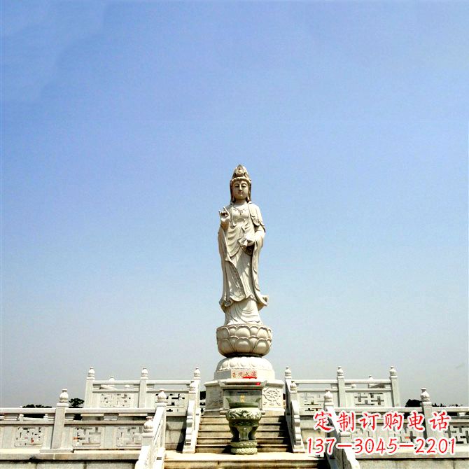 威海滴水观音大型石雕-景区宗教佛像景观雕塑