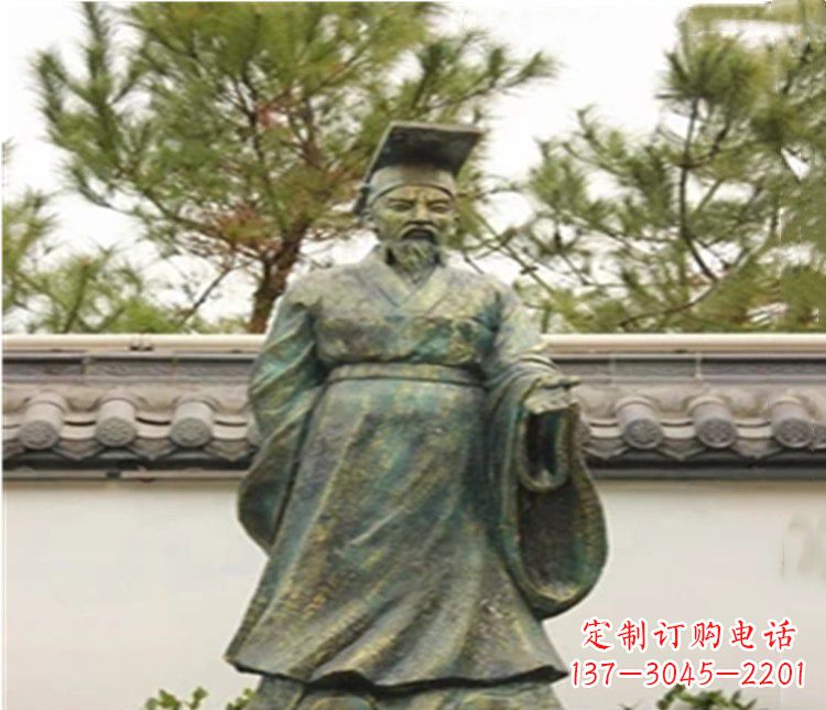 威海帝王汉武帝人物铜雕