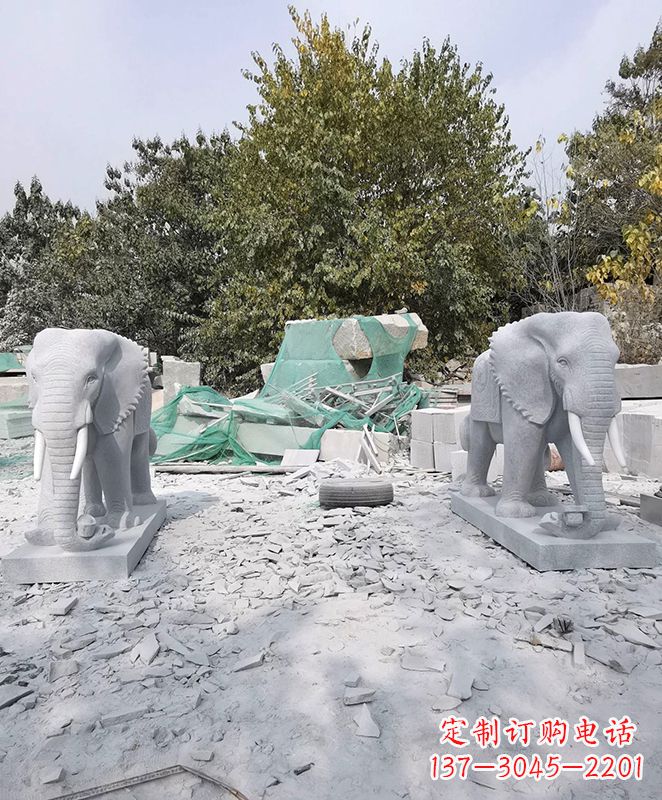 威海雕刻大象的石雕