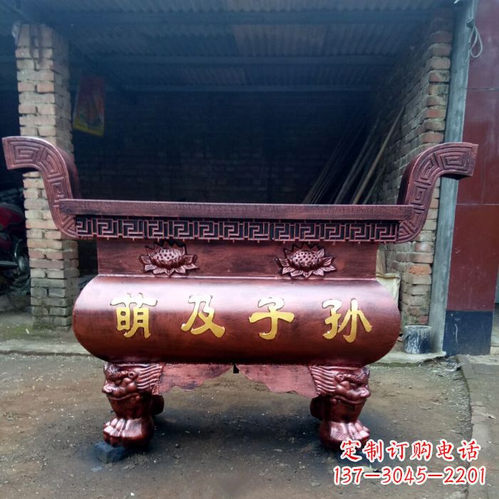 威海特色铜香炉雕塑