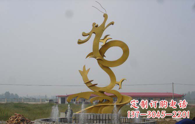 威海不锈钢龙雕塑,激发热血活力