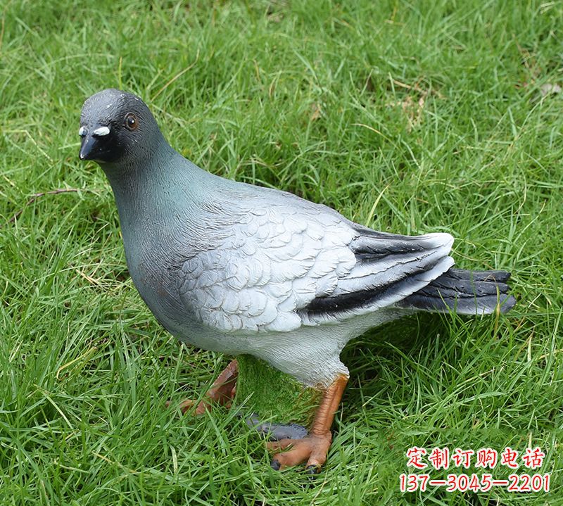 威海雕塑和平鸽少女