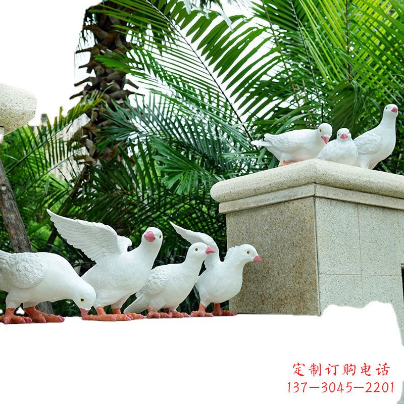 威海精美纯铜鸽子雕塑