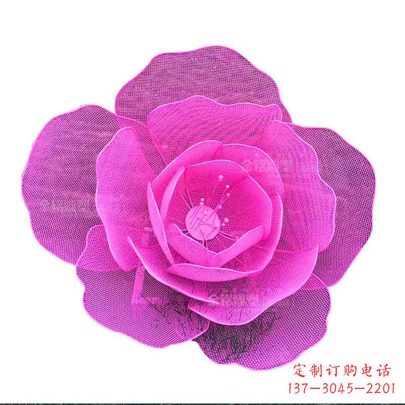 威海定制不锈钢镂空花朵雕塑定做铁艺玫瑰花金属雕像订景观园林摆件_31