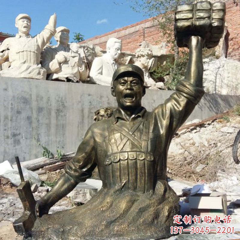 威海董存瑞仿铜头像雕塑