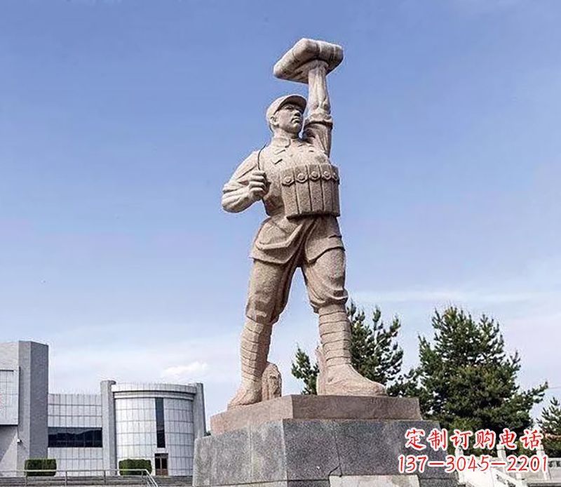 威海董存瑞石雕——手工精制的艺术之作