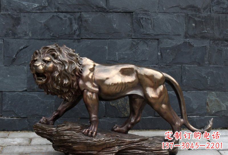 威海动物铜雕狮子