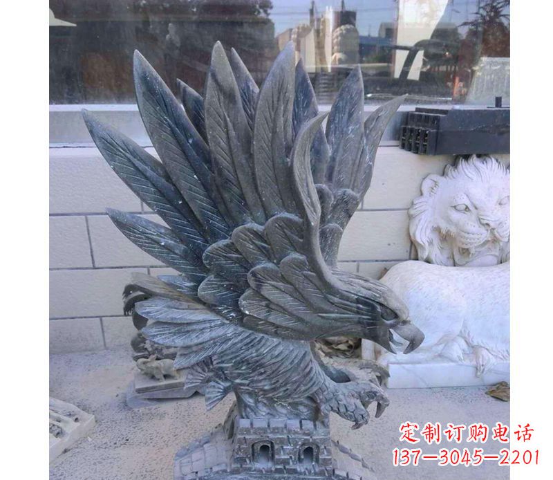 威海精致雄鹰石雕,令您的空间瞩目耀眼
