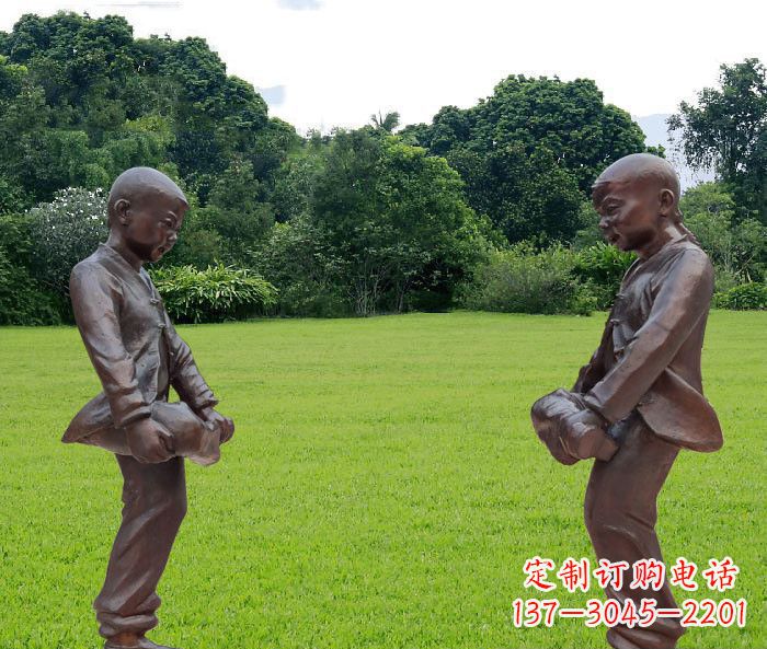 威海中领雕塑精致的儿童铜雕雕塑