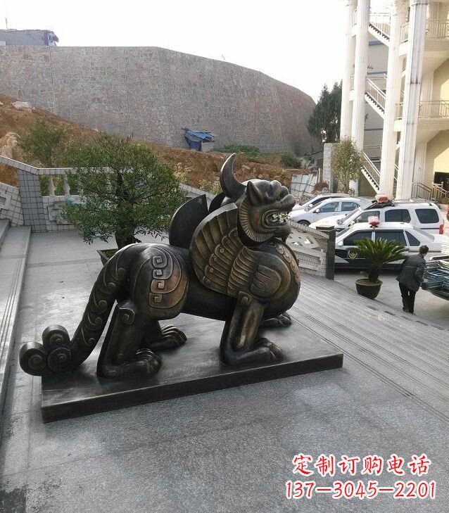 威海独角兽法院神兽铜雕