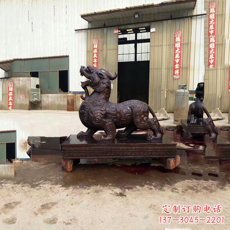 威海独角兽铸铜雕塑