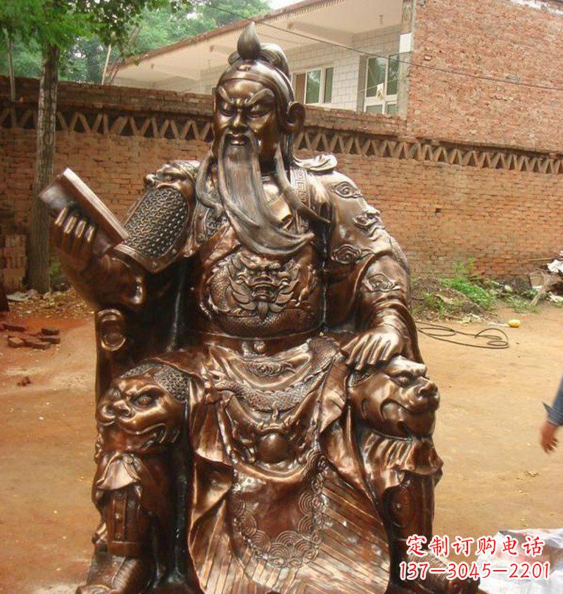 威海传承古典文化,唯美古典雕塑-关公铜雕