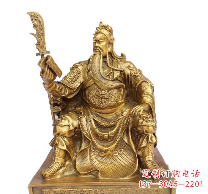威海精美关公铜雕