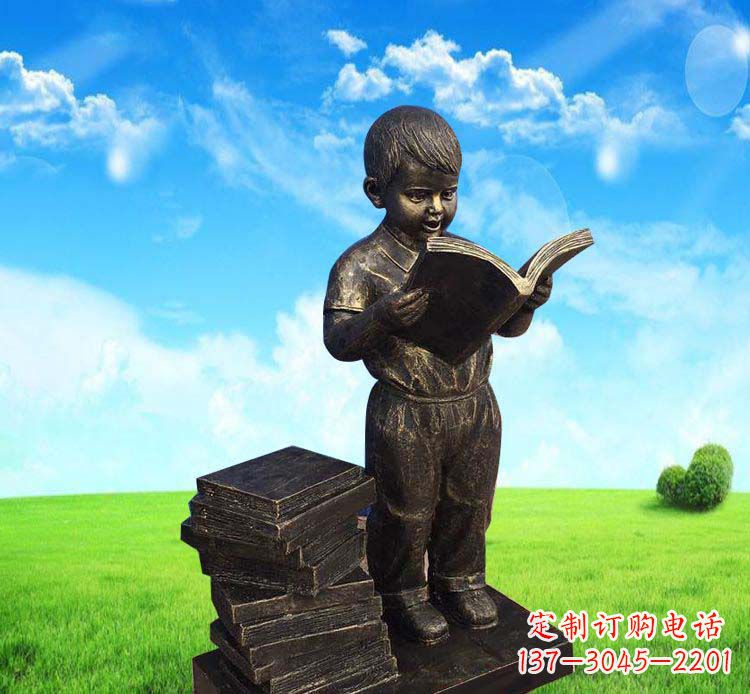 威海记忆中的男孩——铜雕塑