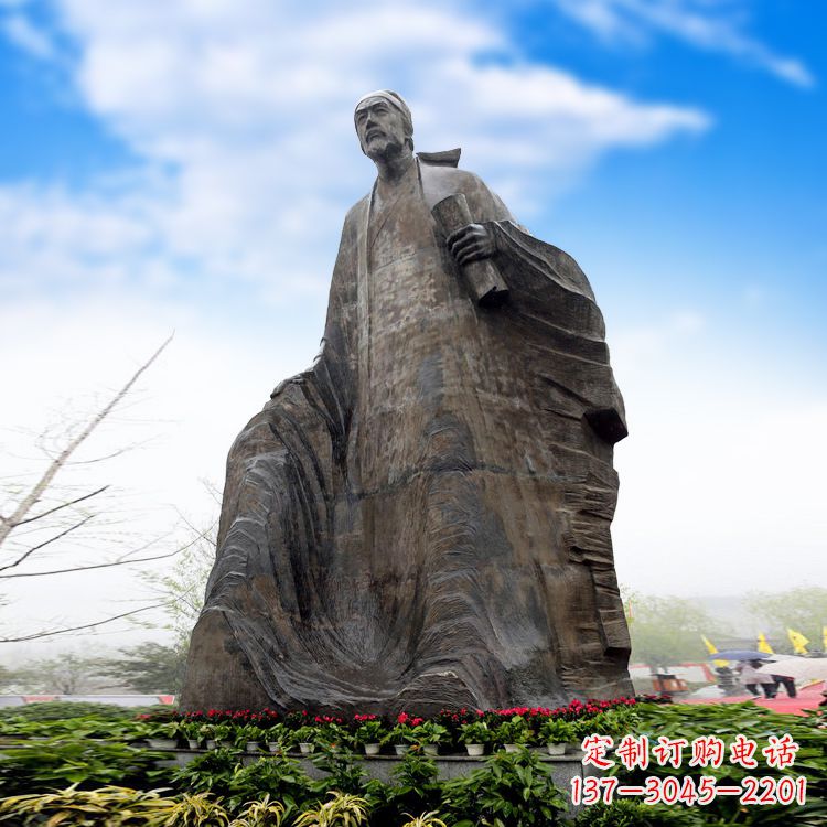威海中领雕塑-大型景区景点历史名人杜甫雕像
