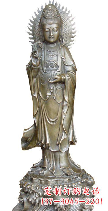 威海渡海观音铜雕塑,定制专属你的福缘