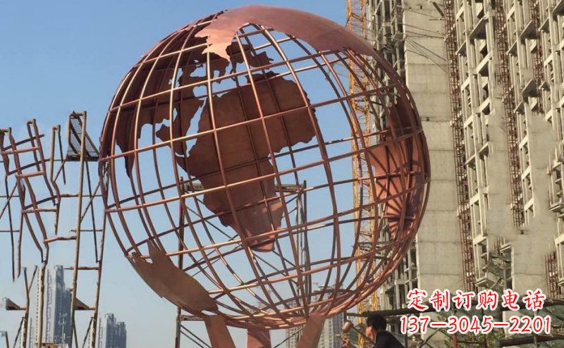 威海锻铜不锈钢地球雕塑