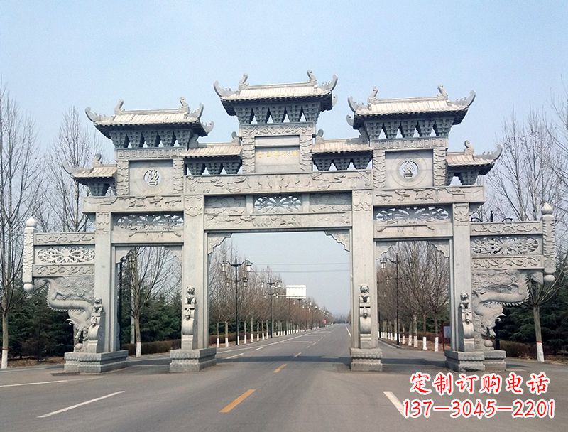 威海中领雕塑装饰性牌坊雕塑