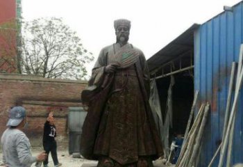 威海典雅大型立式诸葛亮铜雕