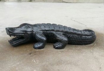 威海经典鳄鱼景观石雕