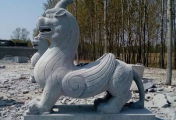 威海独角兽雕塑，神兽石雕带你穿越回古老神话中