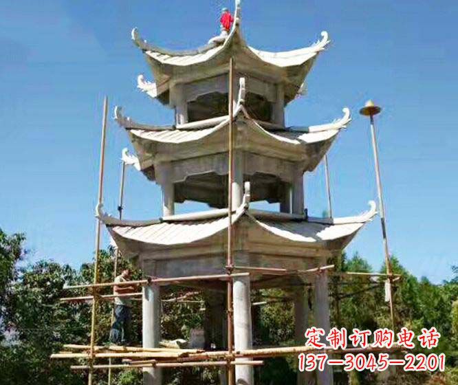 威海精美古典凉亭石雕