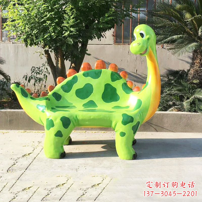 威海玻璃钢恐龙雕塑座椅