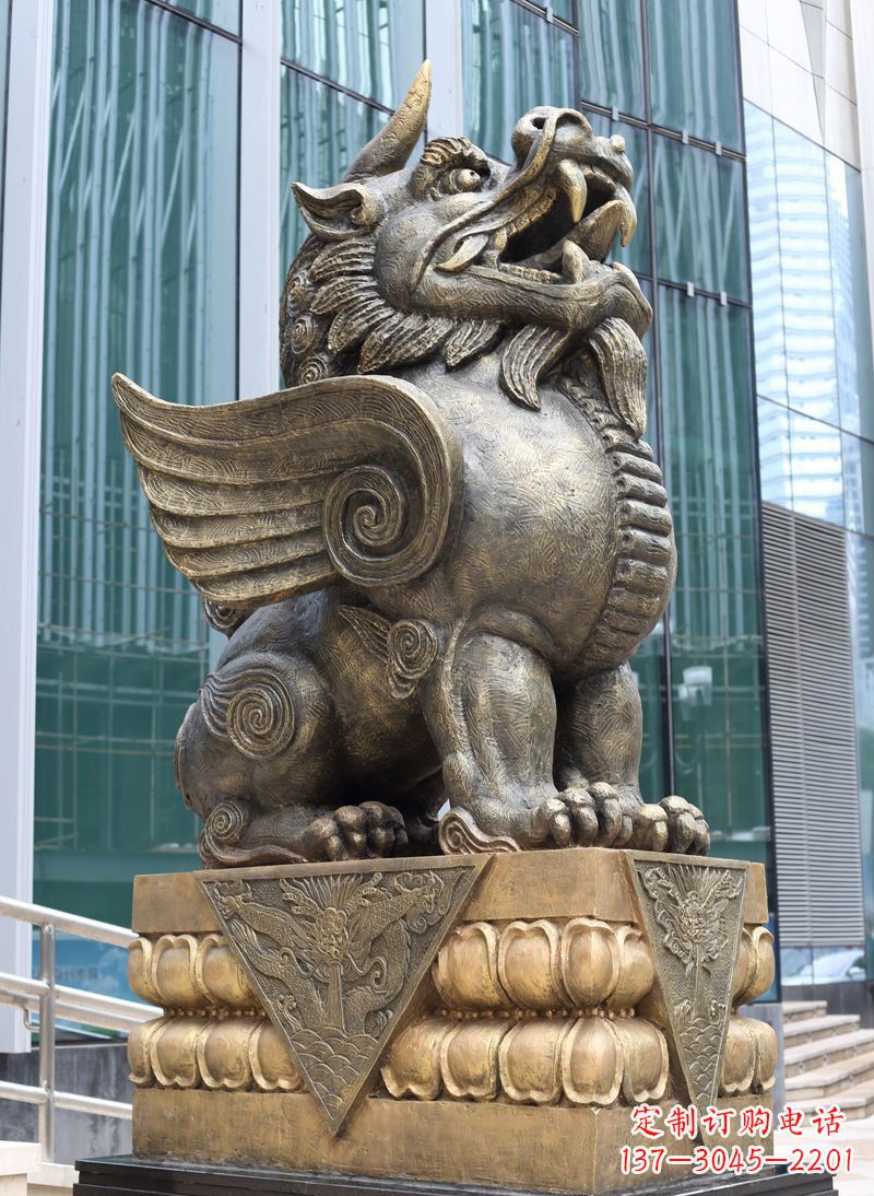 威海精美独角兽铜雕