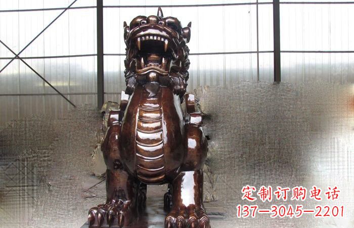 威海来自古老文化的獬豸铜雕
