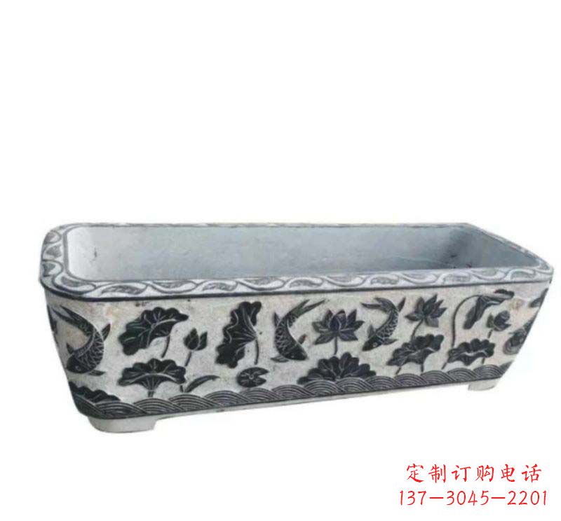 威海精美水缸石雕