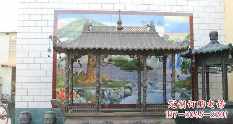 威海方形香炉寺庙铜雕塑