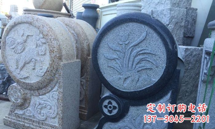 威海传统仿古抱鼓门墩雕塑