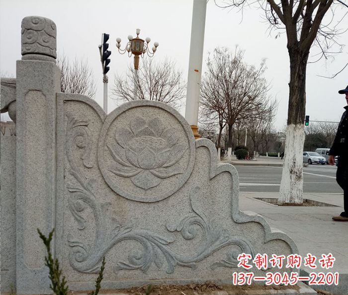威海仿古护城河石栏板雕塑