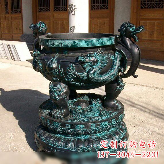 威海传统工艺青铜龙雕塑