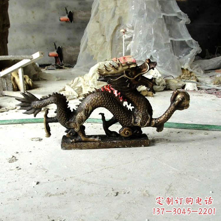 威海精美仿古龙铜雕塑