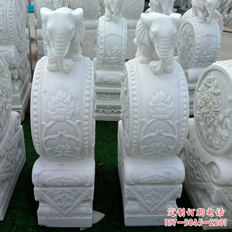 威海仿古门墩石雕 抱鼓石仿古雕刻