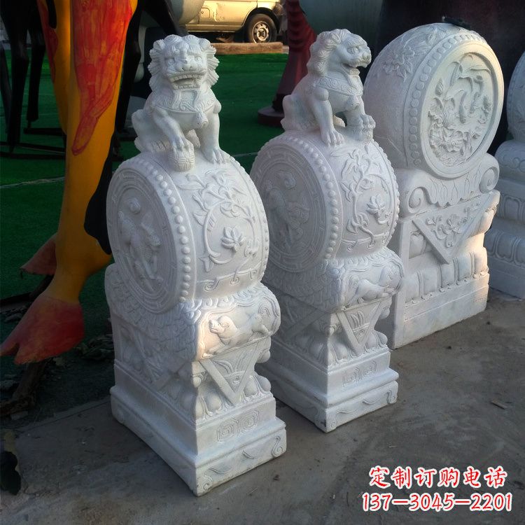 威海仿古门墩石雕塑