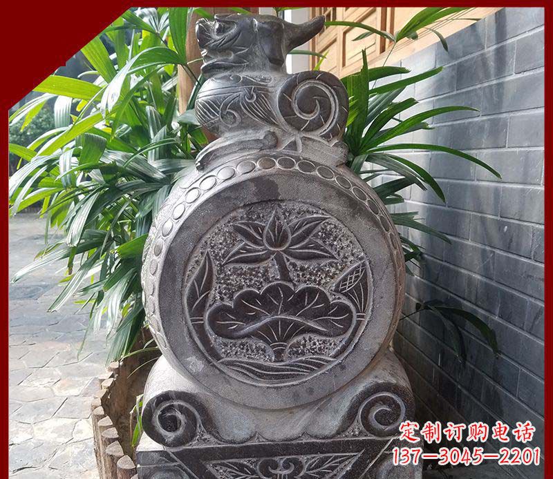 威海精致仿古门墩雕塑