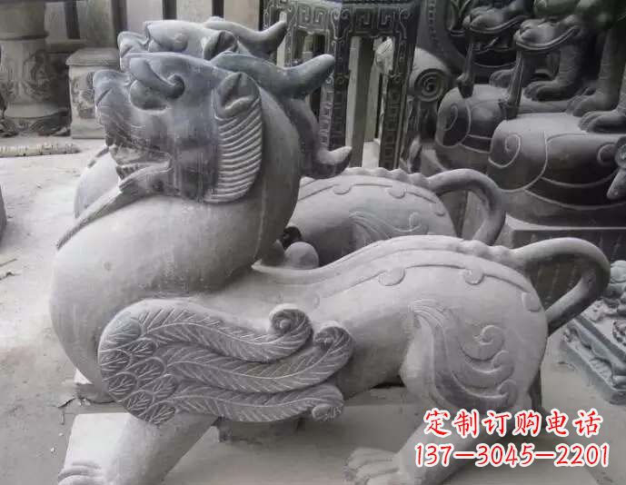 威海仿古貔貅石雕 (2)