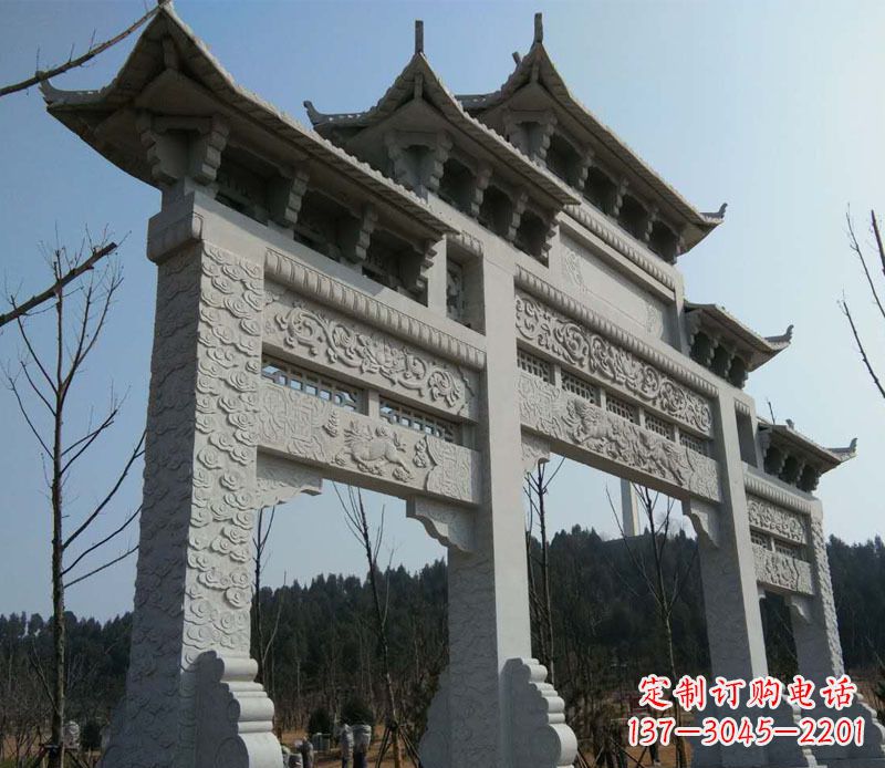 威海仿古牌坊石雕定制