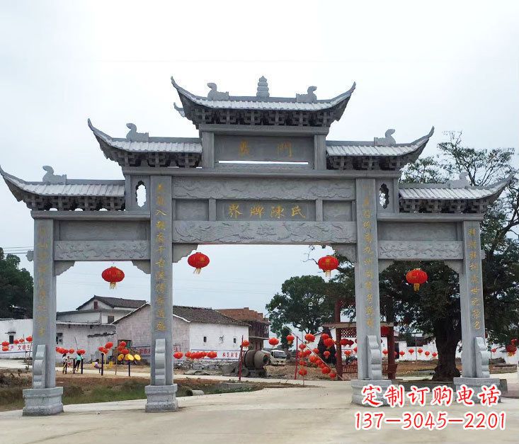 威海精美仿古牌坊石雕
