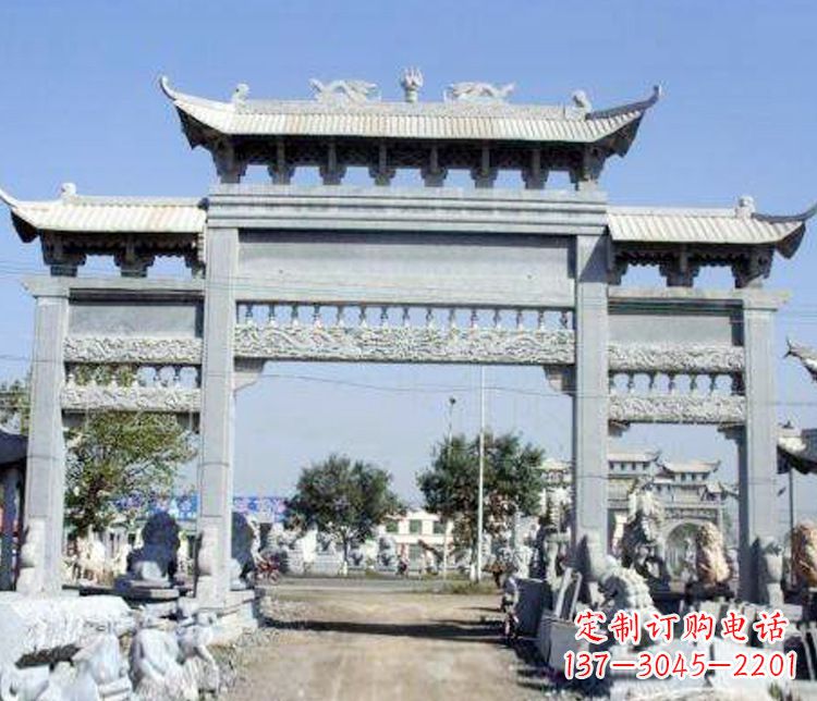 威海仿古牌坊石雕精美定制
