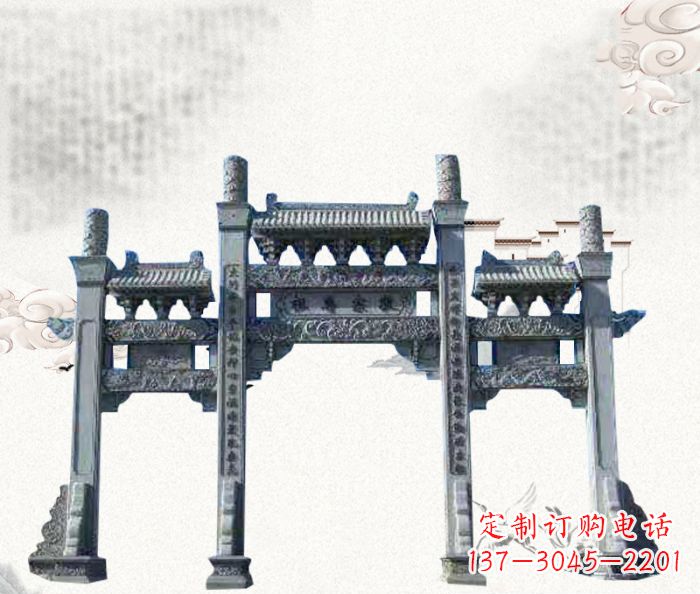 威海精美仿古牌坊雕塑