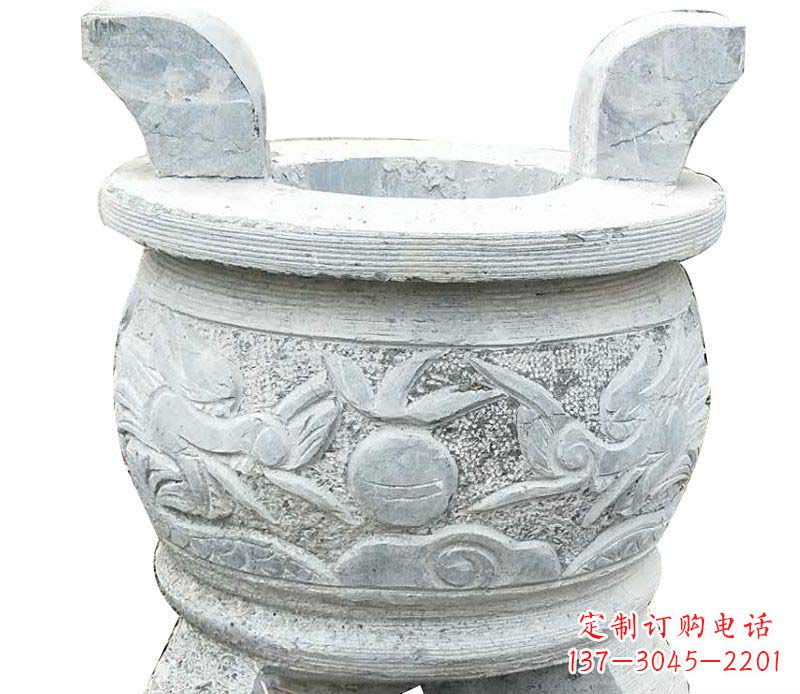 威海精美仿古三足香炉石雕